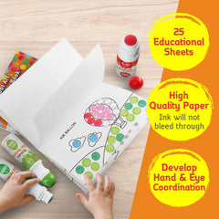 Ultimate Stationery washable dot paint bottles are easy to clean after art time.