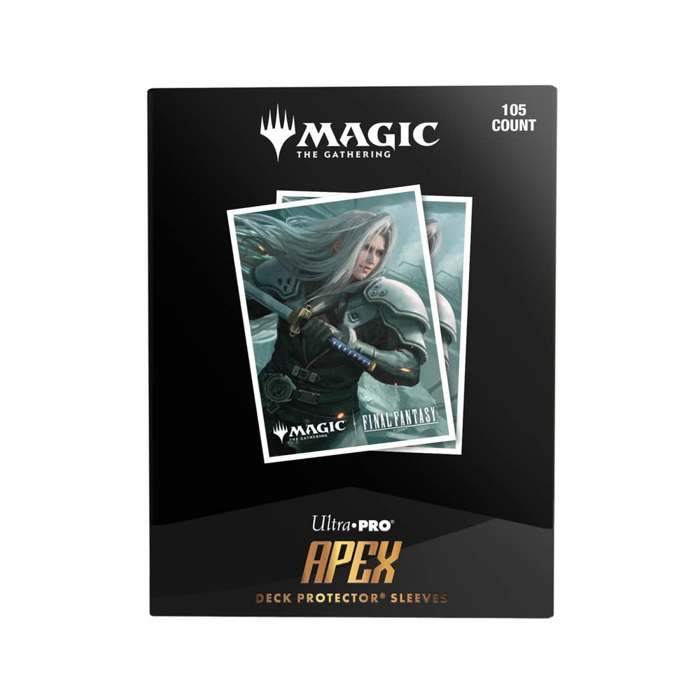 Ultra PRO Apex sleeves gloss front showcases foil cards with vivid shine.