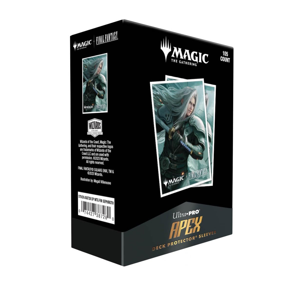 Ultra PRO Apex sleeves textured back print enhances grip and handling during play.