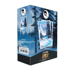 Ultra PRO Bob Ross Winter Paradise deck sleeves protect standard cards while showcasing foil shine.