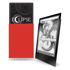 Ultra Pro Eclipse Matte Sleeves Apple Red pack shot highlights 100 sleeves.