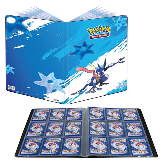 Ultra PRO Greninja 9-Pocket Portfolio cover showcases vibrant artwork for display and protection