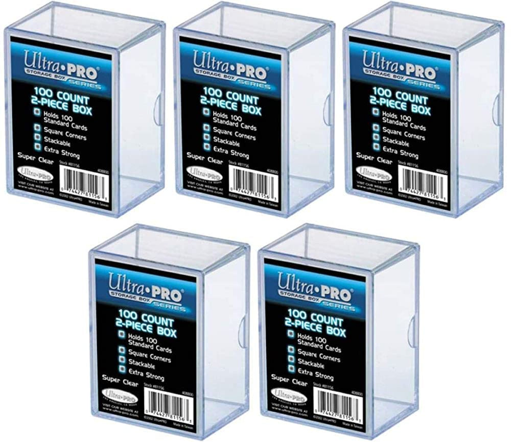 Ultra Pro pack of 5 storage boxes with airtight seal for organized card storage
