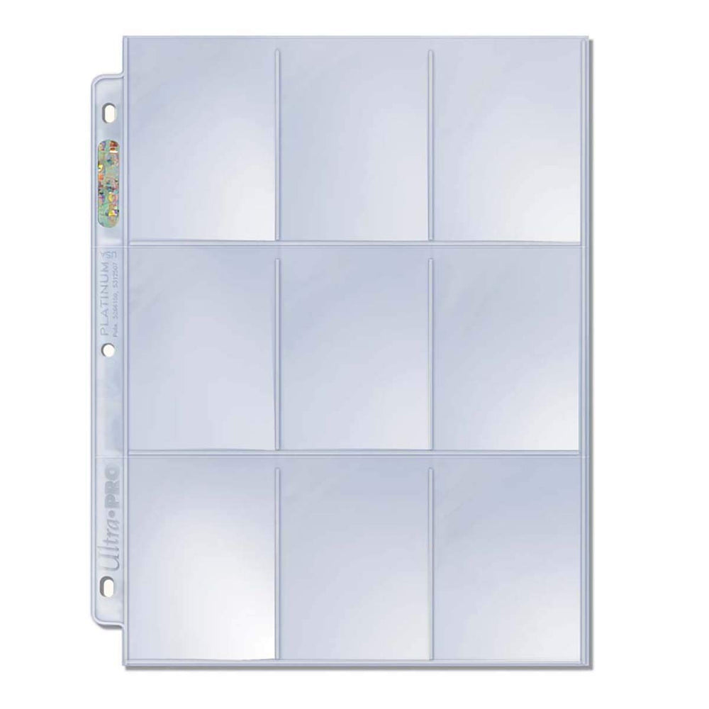 Ultra PRO Platinum 9-pocket pages showcasing cards in binder for display