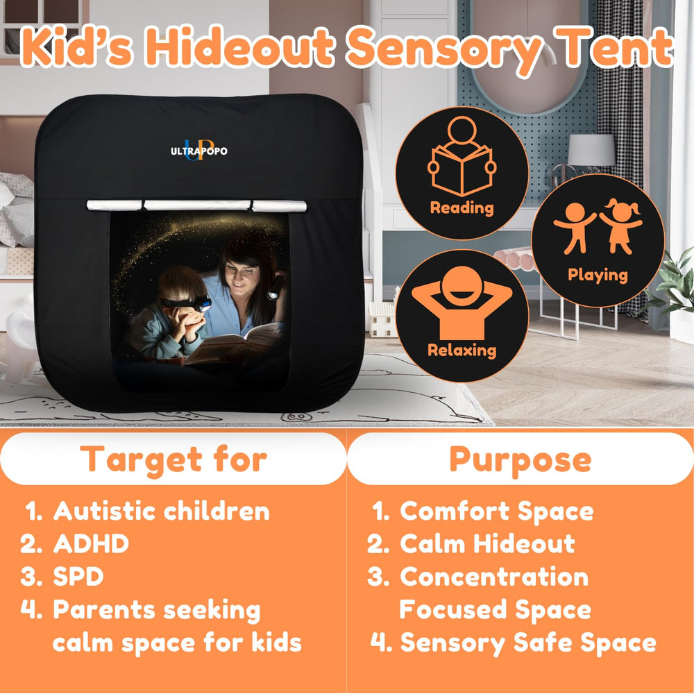 Ultrapopp light-projector-ready den supports cozy visuals during playtime