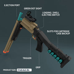 ULUCTROM child-playing-outdoor, safe foam blaster fuels imaginative play.