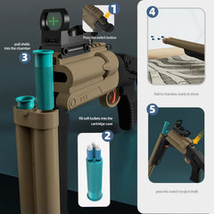 ULUCTROM included-items-pack, complete set with shotgun, cartridges, darts, scope.