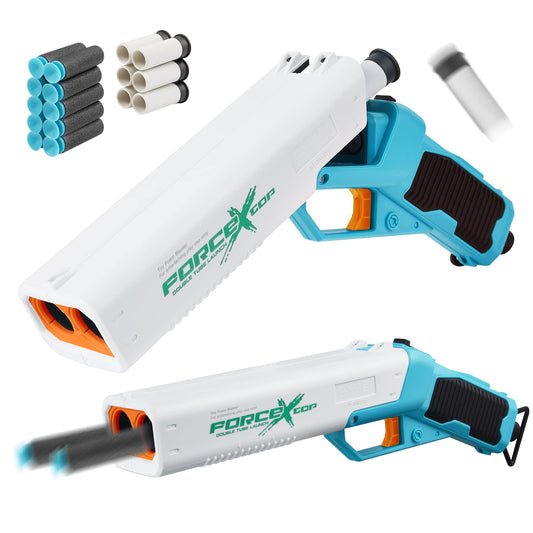 ULUCTROM shell ejecting shotgun showing three play modes for versatile kids' play.