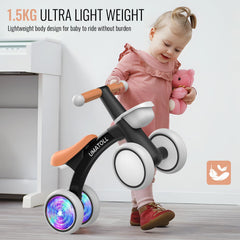 Umatoll enclosed wheels protect tiny toes from pinching.