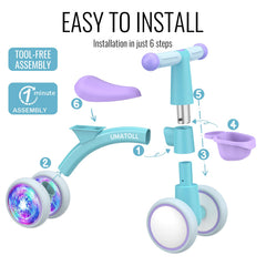 Umatoll EVA wheels offer quiet, non-slip rides indoors and outdoors.