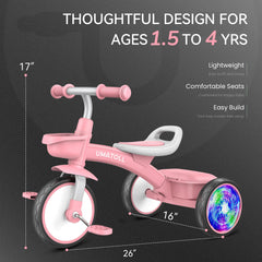 Umatoll Toddler Tricycle 2-4-years-use supports early independence.