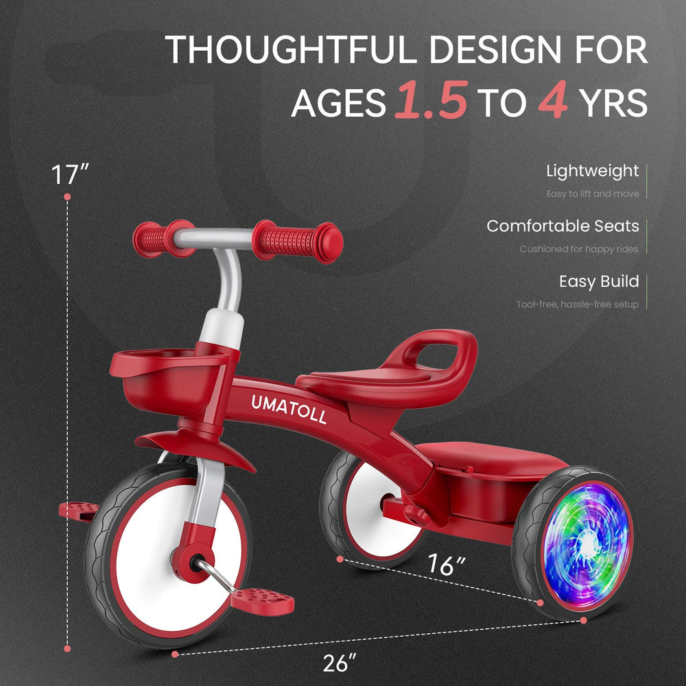 Umatoll tricycle classic design with vibrant color appeal