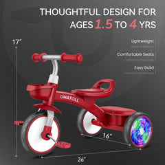 Umatoll tricycle classic design with vibrant color appeal
