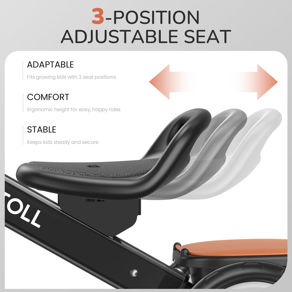 Umatoll tricycle with 3-position adjustable seat grows with your child