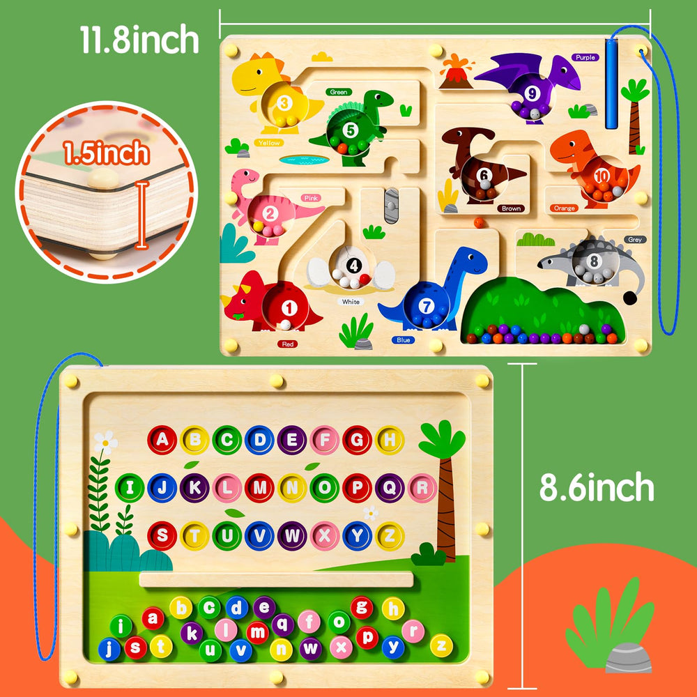 UMEREACT magnetic balls and dinosaur shapes promote fine motor play