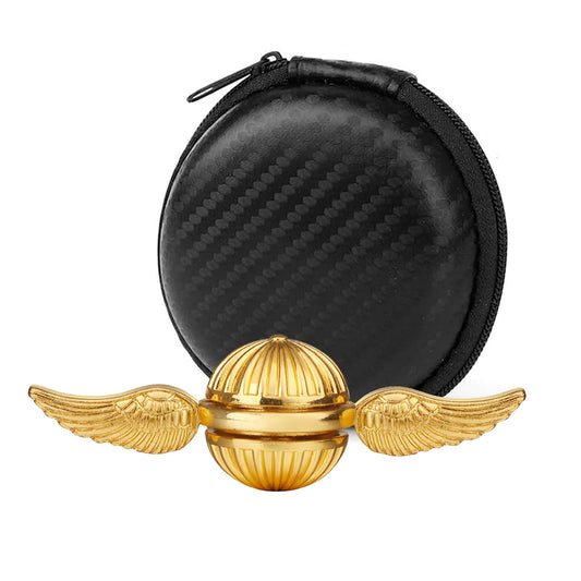 Umnodobn gold orb spinner front view highlighting retro design for focus.