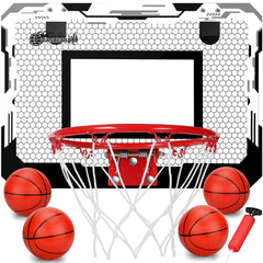 Umnodobn indoor over-door hoop assembly for quick setup and instant play.