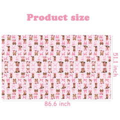 Umoni Coquette Cowgirl tablecloth suitable for western party decor and celebrations.