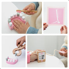 UMU wooden doctor kit thermometer fosters health awareness through play