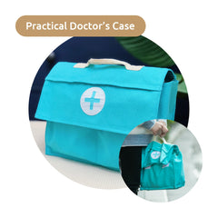UMU Wooden Doctor Kit thermometer for pretend exams with realistic cues.