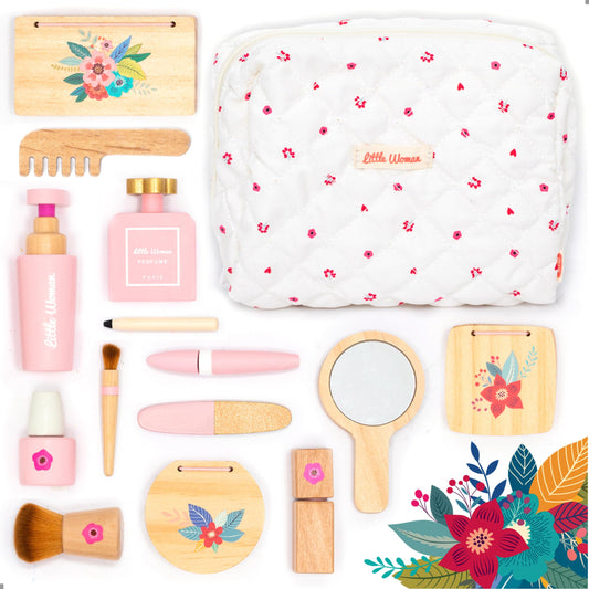 UMU wooden makeup kit lipstick for safe pretend play and creative exploration.