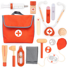 UMU wooden mini doctor kit stethoscope enables imaginative play and early medical role-play.