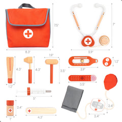 UMU wooden mini doctor kit tools set includes essential pieces for creative medical adventures.