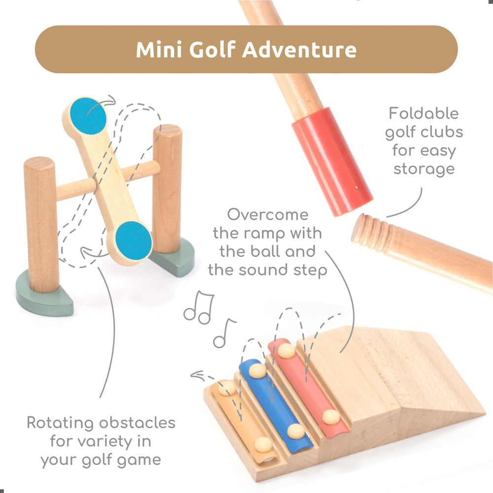 UMU wooden mini golf hole and flag for target practice