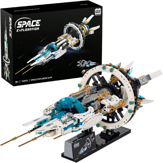 UNCLE BRICK Space Spaceship set with lights for immersive play and display