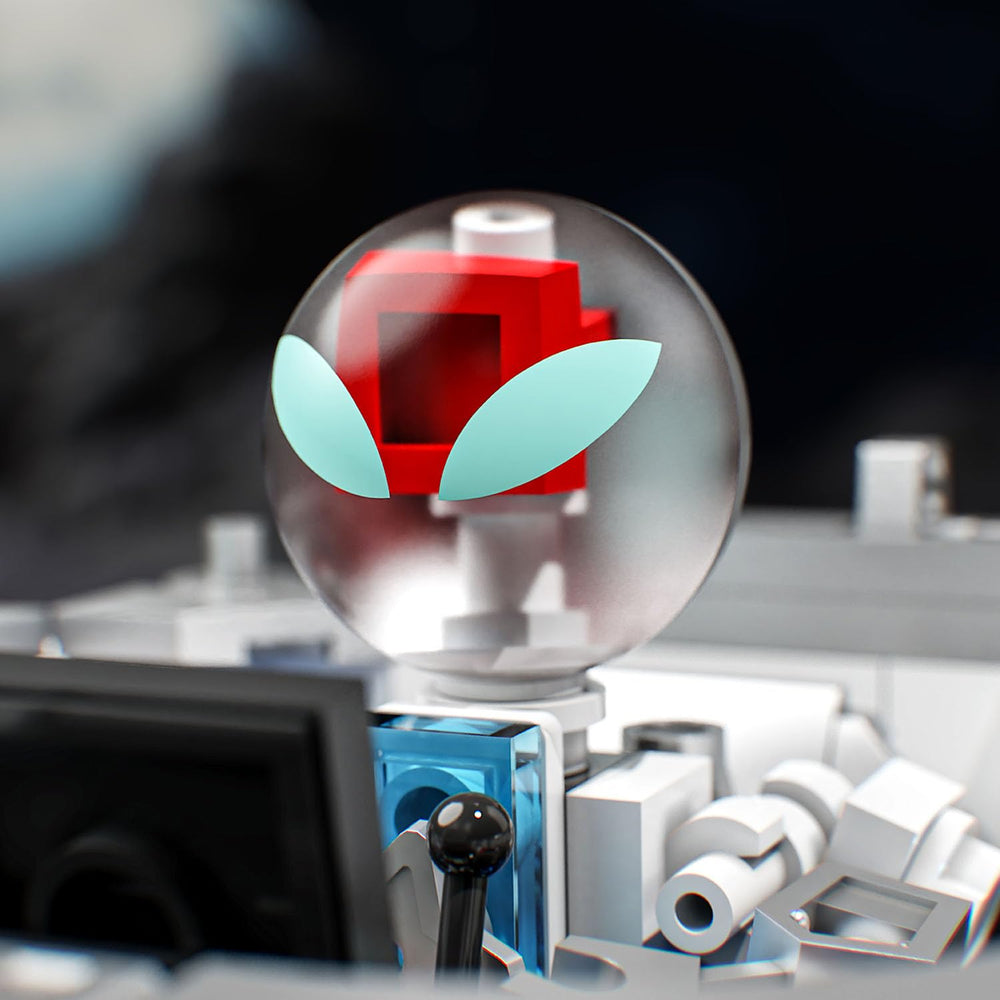 UNCLE BRICK UFO cockpit transparency reveals inner detail for observation.