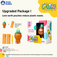 Uncle Bubble Fun Anti-Spill Pals wands set with varied shapes for creative bubbles