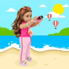 UNICORN ELEMENT 18in doll cell phone encourages role-play and social storytelling.