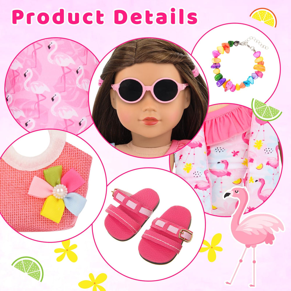 UNICORN ELEMENT 18-inch doll bathrobe image: cozy post-swim outfit.
