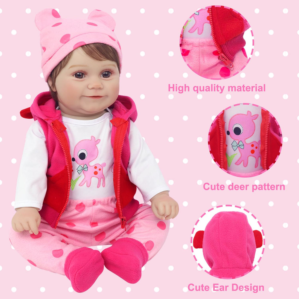 UNICORN ELEMENT pink hooded vest with ears, enhances imaginative dressing