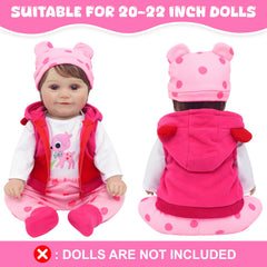 UNICORN ELEMENT pink shoes for 20-22 inch dolls, secure and comfy