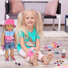 UNICORN ELEMENT camera prop for 18-inch dolls, inspires storytelling and creative play