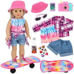 UNICORN ELEMENT fishermans hat for 18-inch dolls, adds coastal style to pretend adventures