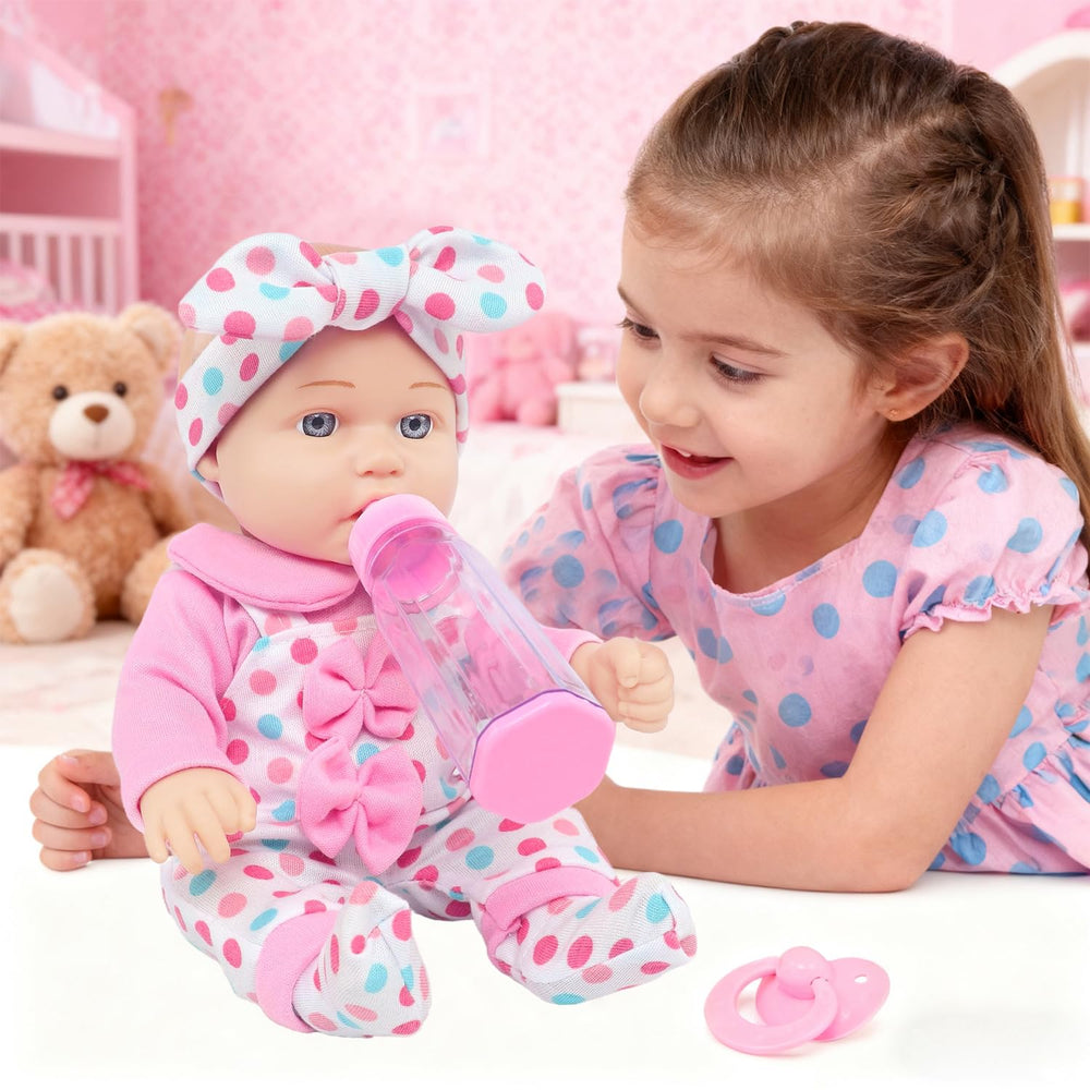UNICORN ELEMENT Doll bottle facilitates feeding-themed pretend scenarios.