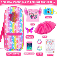 UNICORN ELEMENT doll accessories set includes camera, sunglasses, and stickers for imaginative play