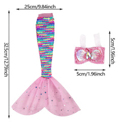 UNICORN ELEMENT purple mermaid swimsuit for 11.5-inch dolls, imaginative dress-up