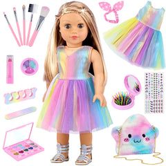 UNICORN ELEMENT rainbow-dress for 18-inch dolls sparks imaginative dress-up play