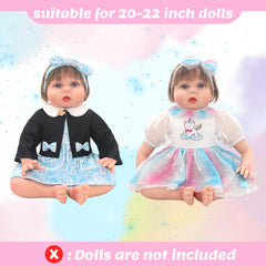 Unicorn Element Reborn Doll Clothes on-doll fit demonstrates proper shoulder and waist alignment