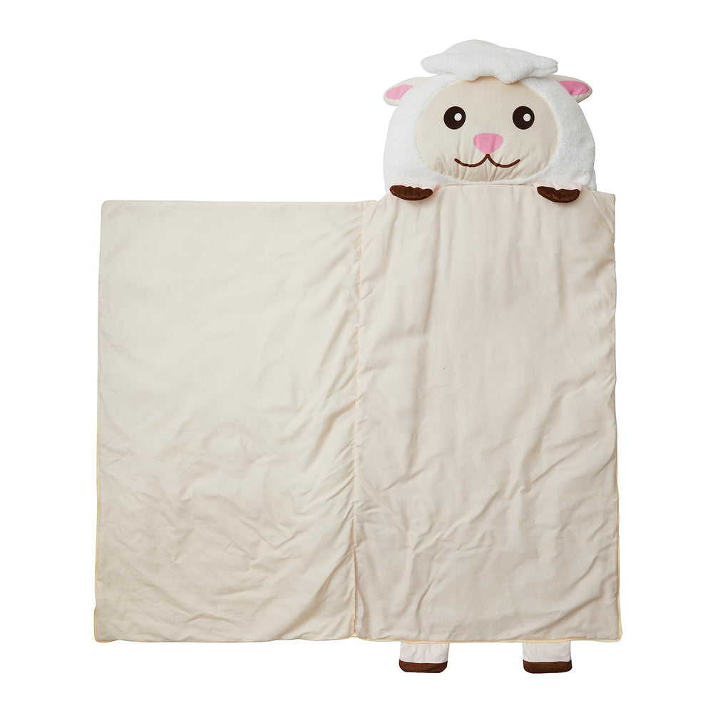Charming lamb print adds playful appeal and comfort.