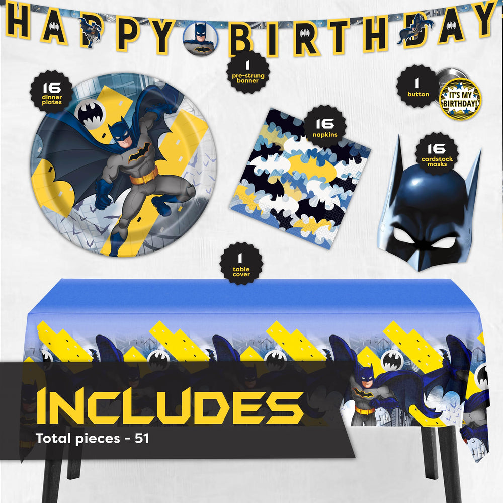 Unique Batman table cover protects surfaces with bold Batman visuals.