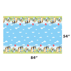 Unique Bluey plastic table cover decor ideal for party surfaces