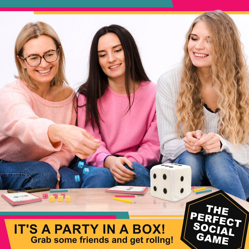 University Games Bunco stylish giftable packaging promotes easy gifting and display.