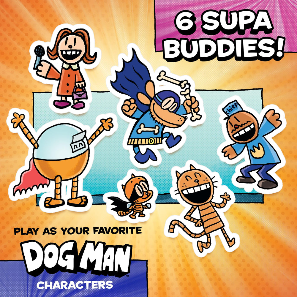 Dog Man: Attack of the Fleas Supa Buddies figures in action during play