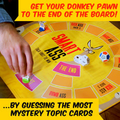 Smart Ass board and pieces in use during a fast-paced session