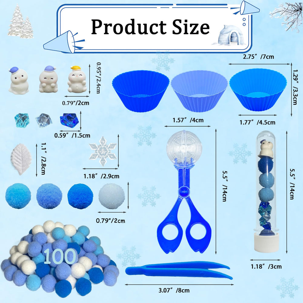 Unvola winter ice cubes for tactile discovery and counting activities