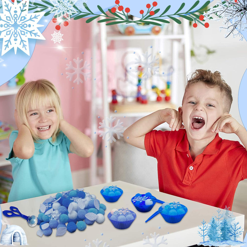 Unvola felt snow leaves to support hands-on sorting and early math skills
